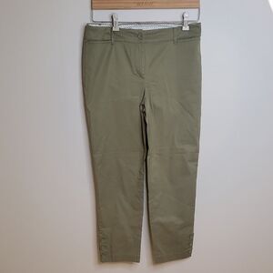 Talbots Green Chino Pants -Perfect Crop Size 2 NWT